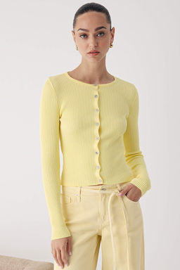 Wardrobe Essentials Sar? Merserize Gorunumlu Fitilli Triko H?rka | TWOAW26HI00118