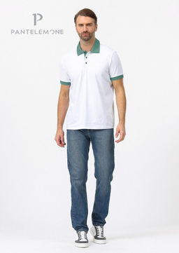 Футболка-поло из кулирки - Pantelemone фото 26