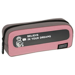 Пенал мягкий 1 отд. F?rst "Pink dreams", 205*80*50 (FT-PM-040303) прозрачное окошко, ткань + ПВХ