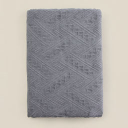 Плед с бахромой SL Home Warm, 130×180 см, тёмно-серый