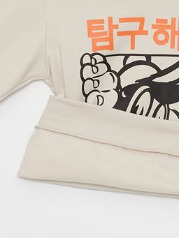 Nostaljik Maymun Bask?l? Uzun Kollu Erkek ?ocuk Hoodie - Waikiki фото 2