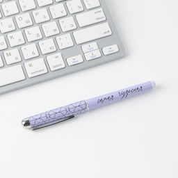 Цена за 2 шт. Ручка шариковая, синяя паста, 1.0 мм, пластиковый корпус в открытке С 8 марта