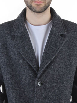 475637475 DK. GRAY Пальто Френч демисезонное мужское (65% шерсть, 35% акрил)