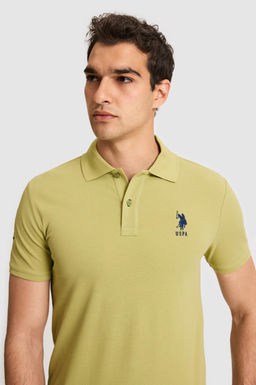 Erkek Lila Slim Fit Polo Yaka Basic Ti__rt