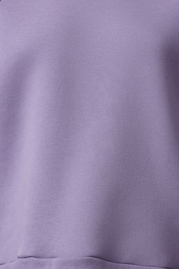Lila Relaxed/Rahat Kal?p Basic Reglan Kol Bisiklet Yaka Orme Sweatshirt TWOAW24SW00104