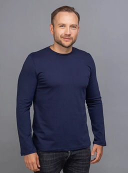 KM1784 Лонгслив ТМ_СИНИЙ