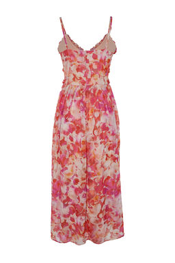 TRENDYOLMILLA Ekru Cicek Desenli A-Kesim F?rf?r Detayl? Astarl? Sifon Maxi Dokuma Elbise TWOSS23EL02013 фото 16