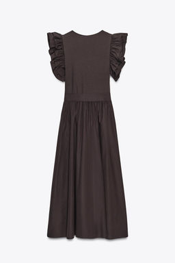 RUFFLED CONTRAST DRESS - Zara фото 14