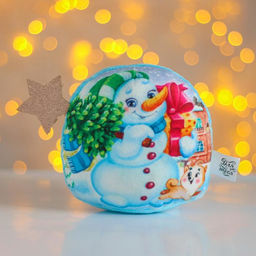 Мягкая игрушка Снеговик, 15 см