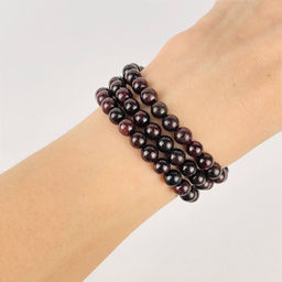 Бусины для украшений из Граната (Пироп) (64 бусины) 39 см