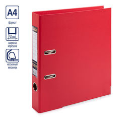 Expert Complete Регистратор PVC, 2-х стороннее покрытие, мет.уг. 50 мм 10 шт. Premier A4 арочный механ. лён красный ЕС100261004