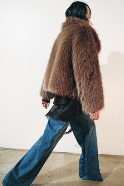 ZW COLLECTION FAUX FUR JACKET - Zara фото 3