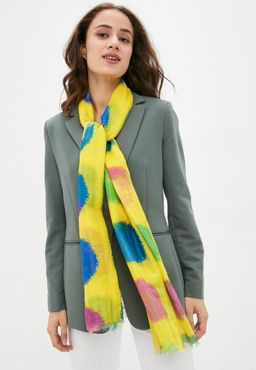 Палантин из хлопка желтого цвета - Модные истории фото 2