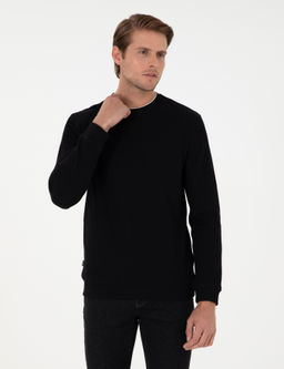Siyah Regular Fit Sweatshirt