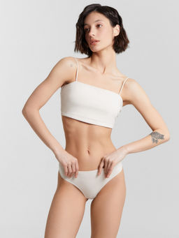 Цена за 2 штуки! Трусы бразилиана белые с кружевом