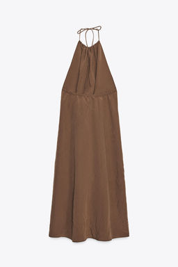 FLOWING OPEN BACK HALTERNECK DRESS - Zara фото 11