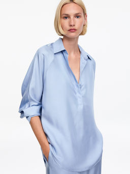 Camisa de sarga de seda - H&m фото 6