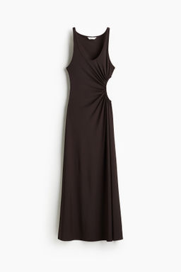 Vestido cut-out drapeado
