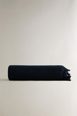 FRINGED COTTON BEACH TOWEL