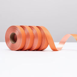 Цена за 4 шт. Лента полипропиленовая Matte для декора и подарков, персиковая, 2 см х 50 м