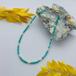 Чокер из Амазонита и Жемчуга