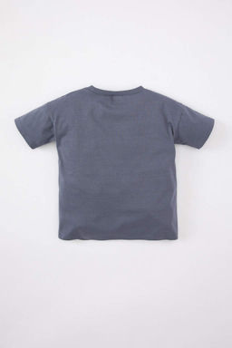 Футболка с короткими рукавами и круглым вырезом для маленьких мальчиков - Defacto фото 3