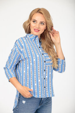 Рубашка Modema 470/1 голубая полоска