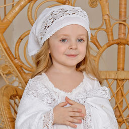 Крестильный набор с пеленкой и косынкой "Екатерина"