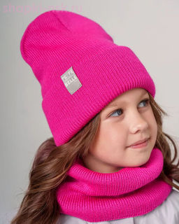 PQ 18 PD 18 Комплект для девочки (колпак+снуд) (52-54)