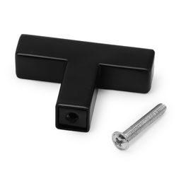 Цена за 2 шт. Ручка-кнопка CAPPIO SQUARE RSC008, нержавеющая сталь, цвет черный