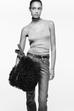 LUDOVIC DE SAINT SERNIN x ZARA WAXED LOW-RISE SLIM FIT JEANS