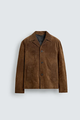 SUEDE LEATHER OVERSHIRT - Zara фото 17
