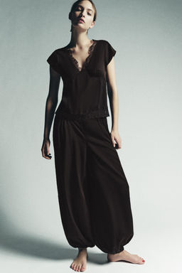 100% LYOCELL SAROUEL TROUSERS - Zara фото 7