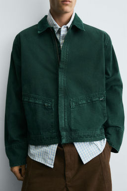 CROPPED FIT DENIM JACKET - Zara фото 5