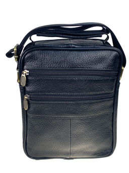 Сумка мужская из натуральной кожи, цвет черный - Greta фото 2