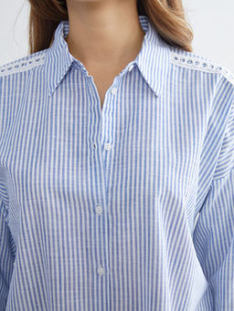 ?izgili Oversize Kad?n G?mlek