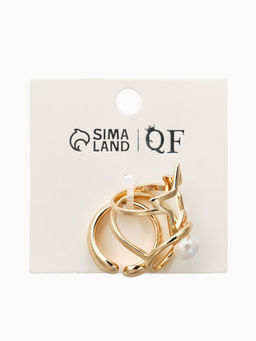 Набор колец 3 шт "Новый стиль" космос, размер МИКС, цвет белый в золоте