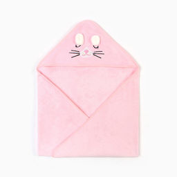 Полотенце-уголок LoveLife Дружок, цв. розовый, 80х80 см, 100% пэ, микрофибра 280 г/м2  фото 6