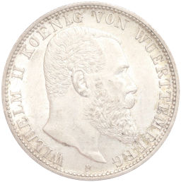 2 марки 1906 года F Германия (Вюртемберг)