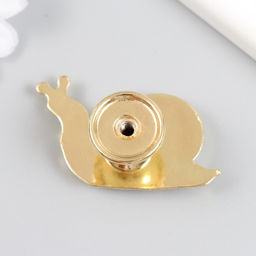 Мебельная ручка - кнопка, металл «Улитка», золото, 2.8×5.2 см