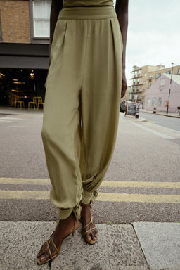 CUFFED HEM BALLOON TROUSERS - Zara фото 2