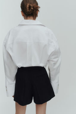 Pantal?n corto con pliegues - H&m фото 7
