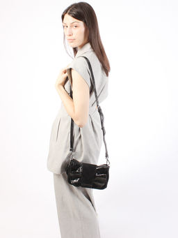 LACCOMA сумка Y2298-2-черный натуральная замша, натуральная кожа полиэстер фото 11