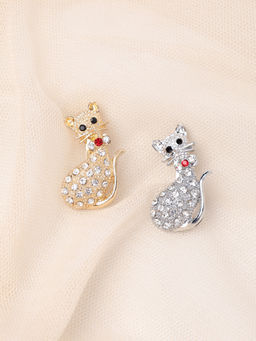 Брошь Кошка / 6483 /уп 12/микс