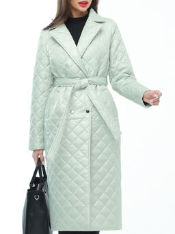 Пальто стеганое светло-мятного цвета - Dstrend фото 3