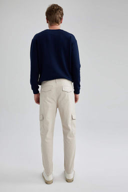 Прямые габардиновые брюки с карманами-карго и карманами Relax Fit - Defacto фото 7