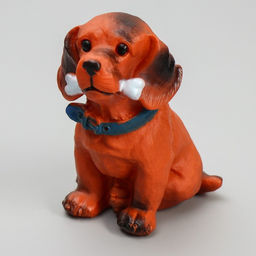 Игрушка пищащая большая Пёс с косточкой для собак, 15 см - Пижон фото 2