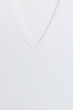 LONG SLEEVE RIBBED TOP - Zara фото 14