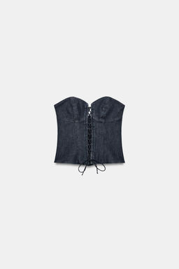 TOP CORSETERO DENIM TRF / ?ndigo oscuro - Zara фото 6