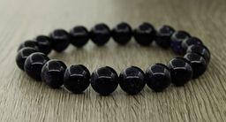 Авантюрин темно-синий 10мм, браслет "Классика" длина 17см